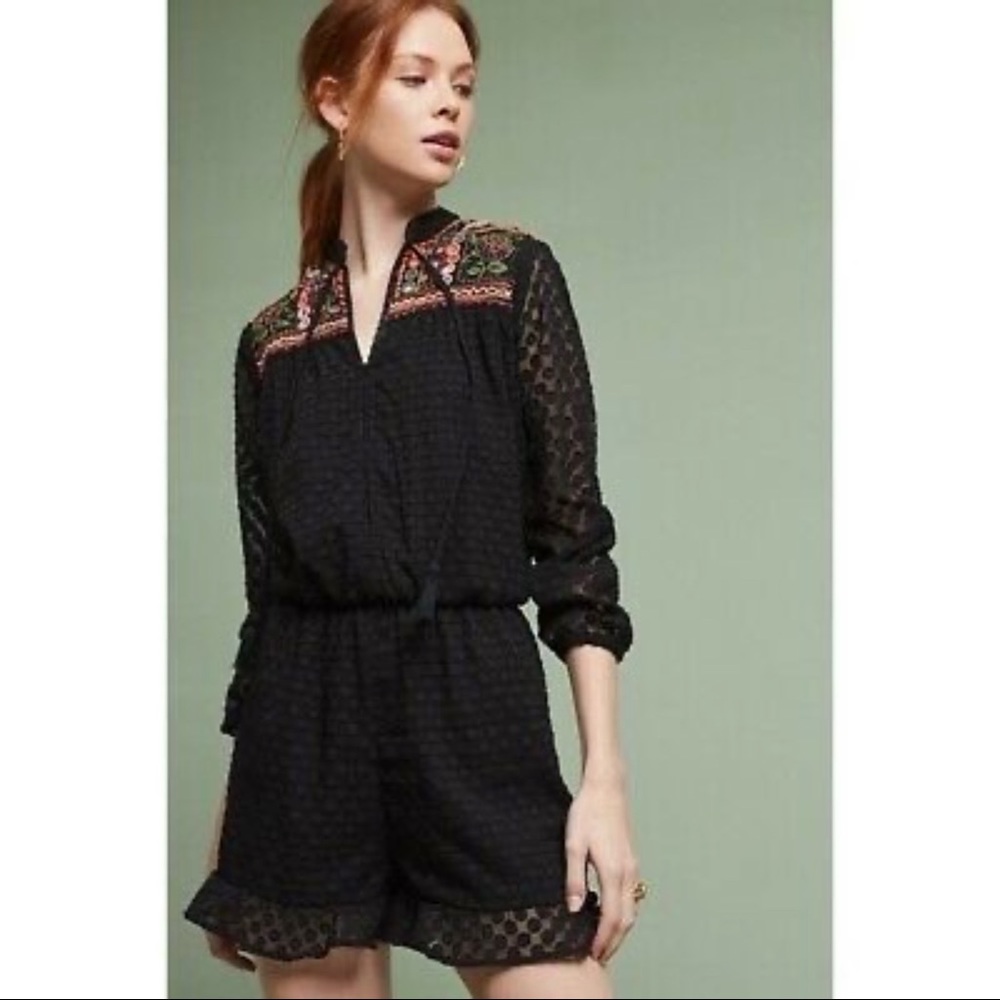 ANTHROPOLOGIE HARLYN BOHO EVENSONG ROMPER